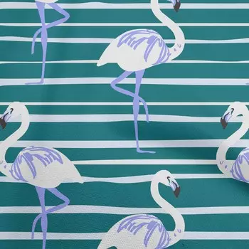 oneOone хлопок Flex темно-бирюзовый зеленая ткань тропический фламинго с полосками принадлежности для квилтинга принт швейная ткань на дворе 40 дюймов 42 Inch Wide - Viscose Chiffon тил зеленый