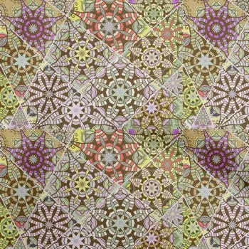 oneOone хлопок Flex темно-оливково-зеленая ткань марокканская мозаика цветочные ремесленные проекты декоративная ткань с принтом во дворе 40 дюймов 42 Inch Wide - Viscose Chiffon синий