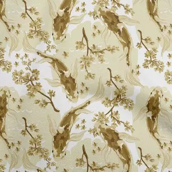 oneOone хлопок Flex темно-оливково-зеленая ткань азиатский японский койфиш швейный материал ткань с принтом в ярдах 40 дюймов 42 Inch Wide - Viscose Chiffon темный оливковый зеленый