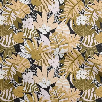 oneOone хлопок Flex темно-оливково-зеленая ткань тропические цветочные принадлежности для квилтинга принт швейная ткань на дворе 40 дюймов 42 Inch Wide - Viscose Chiffon чёрный