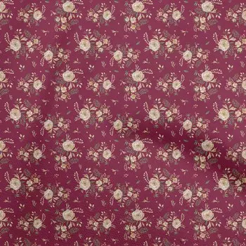oneOone хлопок Flex темно-пурпурная ткань цветочный швейный материал ткань с принтом в ярдах 40 дюймов 42 Inch Wide - Viscose Chiffon чёрный