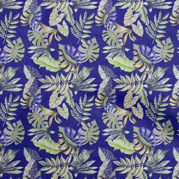 oneOone хлопок Flex темно-синяя ткань тропический лист платье материал ткань с принтом ткань в ярдах 40 дюймов 42 Inch Wide - Viscose Chiffon чёрный