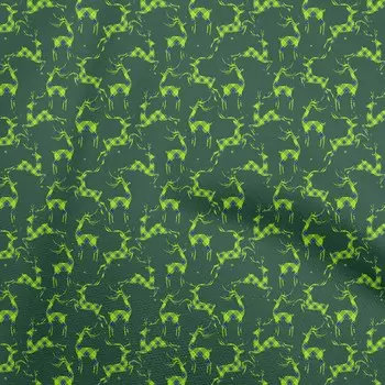 oneOone хлопок Flex темно-зеленая ткань рождественский олень дровосек ремесленные проекты декор ткань с принтом во дворе 40 дюймов 42 Inch Wide - Viscose Chiffon темно-синий