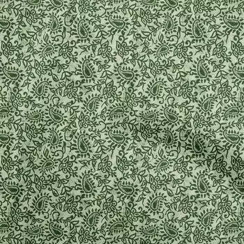 oneOone Хлопок Flex Зеленая Ткань Азиатский Батик Пейсли Одежда Diy Стеганая ткань Ткань Принт Ткань По Ярду 40 Дюймов 42 Inch Wide - Viscose Chiffon фиолетовый