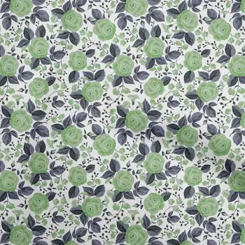 oneOone хлопок Flex зеленая ткань цветочные принадлежности для квилтинга принт швейная ткань в ярдах 40 дюймов 42 Inch Wide - Viscose Chiffon зелёный