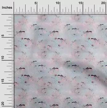 oneOone Хлопковый батист Небесно-голубая ткань Вышивание цветов Ремесленные проекты Принты на ткани в ярдах 42 дюйма 42 Inch Wide - Viscose Chiffon небесно-голубой