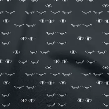 oneOone хлопок поплин черная ткань с принтом глаз швейный материал ткань с принтом в ярдах 42 дюйма 42 Inch Wide - Viscose Chiffon чёрный