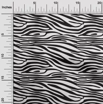 oneOone хлопок поплин черная ткань шкуры животных платье материал ткань с принтом ткань в ярдах 42 дюйма 42 Inch Wide - Viscose Chiffon чёрный