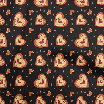oneOone хлопок поплин черная ткань Валентина сердце ремесленные проекты Декор ткань с принтом во дворе 42 дюйма 42 Inch Wide - Viscose Chiffon чёрный