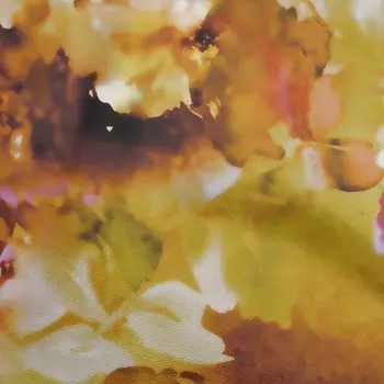 oneOone хлопок поплин коричневая ткань абстрактный-размытый цветочный узор материал платья ткань ткань с принтом в дворе 42 дюйма 42 Inch Wide - Viscose Chiffon коричневый