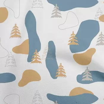 oneOone Хлопок Поплин Пыльный Синий Ткань Абстрактная Швейная Ткань По Двору Печатная Diy Одежда Швейные Принадлежности 42 Дюйма 42 Inch Wide - Viscose Chiffon синий