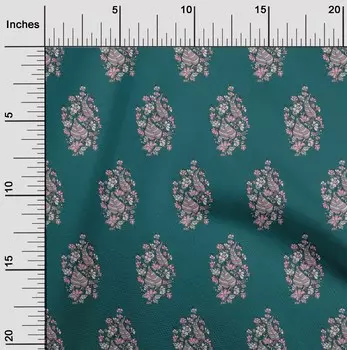 oneOone хлопок поплин саржа темно-бирюзовый синий ткань листья и цветочные блоки Diy одежда стеганая ткань ткань с принтом в ярдах 56 дюймов 42 Inch Wide - Viscose Chiffon светло-желтого