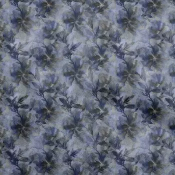 oneOone хлопок поплин синяя ткань абстрактная цветочная швейная ткань во дворе с принтом Diy одежда швейные принадлежности 42 дюйма 42 Inch Wide - Viscose Chiffon синий