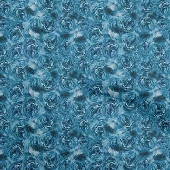 oneOone хлопок поплин синяя ткань абстрактные цветочные стеганые принадлежности принт швейная ткань в дворе 42 дюйма 42 Inch Wide - Viscose Chiffon средний синий