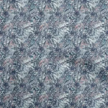 oneOone хлопок поплин синяя ткань абстрактные цветочные стеганые принадлежности принт швейная ткань в дворе 42 дюйма 42 Inch Wide - Viscose Chiffon зелёный