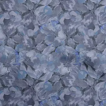 oneOone хлопок поплин синяя ткань абстрактные цветочные швейные ремесленные проекты печать на ткани в ярдах 42 дюйма 42 Inch Wide - Viscose Chiffon синий