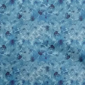 oneOone хлопок поплин синяя ткань абстрактные цветочные стеганые принадлежности принт швейная ткань в дворе 42 дюйма 42 Inch Wide - Viscose Chiffon синий
