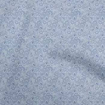 oneOone хлопок поплин синяя ткань азиатская ткань для шитья пейсли во дворе с принтом Diy одежда швейные принадлежности 42 дюйма 42 Inch Wide - Viscose Chiffon синий