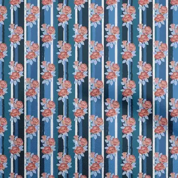 oneOone хлопок поплин синяя ткань азиатские цветочные ремесленные проекты декоративная ткань напечатанная во дворе 42 дюйма 42 Inch Wide - Viscose Chiffon коричневый