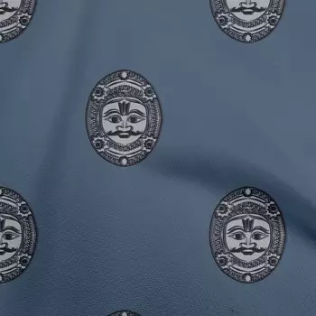 oneOone Хлопок Поплин Синяя Ткань Азиатский Блок Лицевой Материал Платье Ткань Ткань с Принтом В Ярдах 42 Дюйма 42 Inch Wide - Viscose Chiffon синий