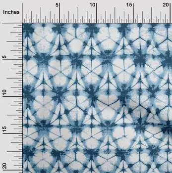 oneOone хлопок поплин темно-синий ткань геометрический Shibori Diy одежда стеганая ткань ткань с принтом в дворе 42 дюйма 42 Inch Wide - Viscose Chiffon темно-синий