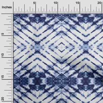 oneOone хлопок поплин темно-синий ткань геометрический Shibori Diy одежда стеганая ткань ткань с принтом в дворе 42 дюйма 42 Inch Wide - Viscose Chiffon темно-синий