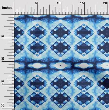 OneOone Хлопок Поплин Темно-Синяя Ткань Геометрический Шибори Швейные Ремесленные Проекты Тканевые Принты В Ярдах 42 Дюйма 42 Inch Wide - Viscose Chiffon темно-синий