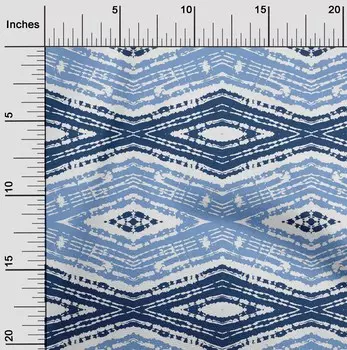 OneOone хлопок поплин темно-синяя ткань геометрический шибори одежда «сделай сам» ткань для квилтинга ткань с принтом в ярдах 42 дюйма 42 Inch Wide - Viscose Chiffon темно-синий