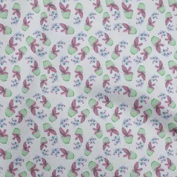 oneOone хлопок поплин зеленая ткань акварельный цветок с горшком ремесленные проекты Декор ткань с принтом во дворе 42 дюйма 42 Inch Wide - Viscose Chiffon зелёный