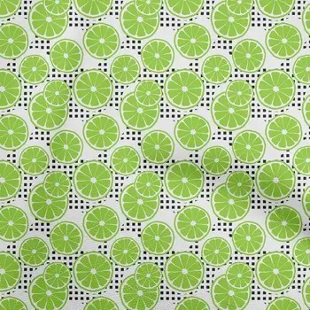 OneOone хлопок поплин зеленая ткань фрукты ананас ткань для шитья ткань для рукоделия с принтом во дворе 42 дюйма 42 Inch Wide - Viscose Chiffon средний синий