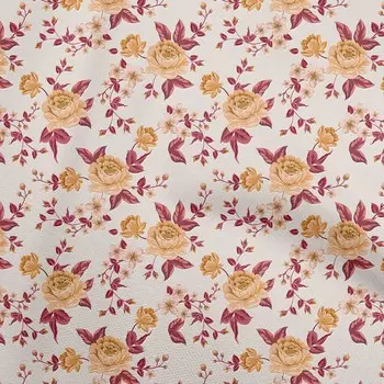 oneOone Ткань Cotton Flex Dark Peach Fabric Florals Fabric For Sheet Printed Craft Fabric By The Yard 40 Inch 42 Inch Wide - Viscose Chiffon синий