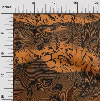 oneOone Ткань кожи животного ткани гибкого трубопровода хлопка ржавчины Брауна для шить напечатанная ткань ремесла двором 40 дюймов 42 Inch Wide - Viscose Chiffon чёрный