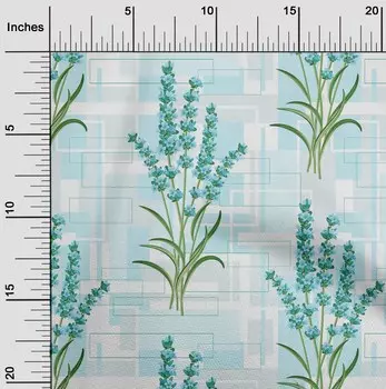 oneOone жоржет вискоза голубого цвета ткань с листьями и цветами с цветочным принтом одежда своими руками ткань для квилтинга ткань с принтом в ярдах 42 дюйма 42 Inch Wide - Viscose Chiffon baby голубой