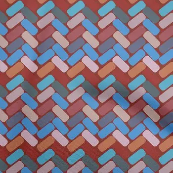 oneOone жоржет вискозная коричневая ткань геометрические швейные ремесленные проекты печать на ткани в ярдах 42 дюйма 42 Inch Wide - Viscose Chiffon малиновый