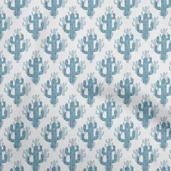 OneOone Жоржет вискозная синяя ткань кактус ткань для шитья ткань для рукоделия с принтом в ярдах 42 дюйма 42 Inch Wide - Viscose Chiffon синий