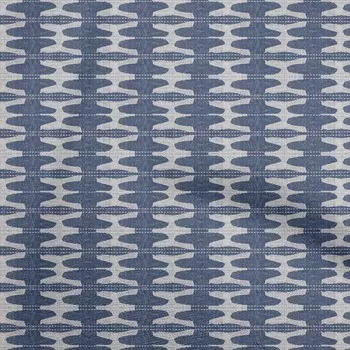 oneOone Жоржет вискозная синяя ткань с листьями и цветочным швейным материалом Ткань с принтом в ярдах 42 дюйма 42 Inch Wide - Viscose Chiffon синий