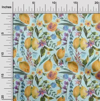 OneOone жоржет вискозная ткань цвета морской волны с листьями и розами, цветочные принадлежности для квилтинга, ткань для шитья с принтом во дворе, 42 дюйма 42 Inch Wide - Viscose Chiffon чёрный