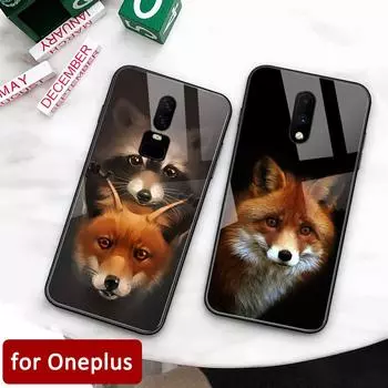 Чехол Oneplus 7pro, стеклянная задняя крышка, милый чехол с изображением лисы, чехол Oneplus 5t для Oneplus 1+ 5 5T 6 Oneplus 6 6t 7 pro Oneplus 5T