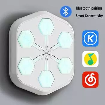 OnePunch 3-го поколения умная Bluetooth музыкальная боксерская настенная мишень (Модель с липучкой без проколов)