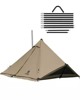 OneTigris CONIFER Solo Военный Поликоттон Раздвоенный Раздвоенный С Дымоходом Водный Светильник Легко Для Для Уличной Палатки, Палатки, Палатки, T/C Стойки, Каркаса,