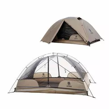 OneTigris COSMITTO Touring Person Solo Легко устанавливаемый туристический купольный мешок для хранения В комплекте палатка, Палатка, 1-2 палатки, Вверх, Палатка, Компактная, Легкая, коричневый