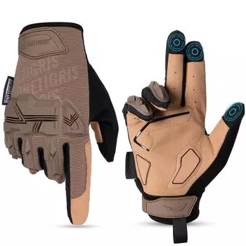 OneTigris Мотоциклетная сетка Тактическая 3D для смартфона Потовая одежда Землетрясение Шок Мотоциклетные Горные Кемпинговые перчатки, Перчатки, 3D, Весна, Лето, коричневый