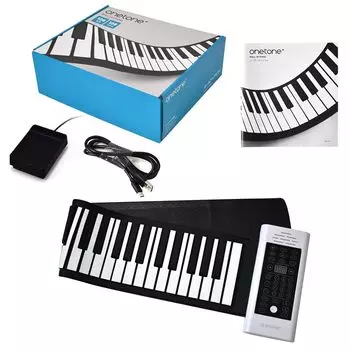 ONETONE One Tone Roll Piano Up 61 клавиша Динамик Питание от аккумулятора Функция транспонирования Совместимость Руководство (Роллетное пианино) Встроенный USB-MIDI
