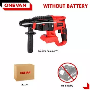 ONEVAN 2000W бесщеточный электрический ударный инструмент многофункциональный роторный беспроводной перезаряжаемый электроинструмент для аккумулятора Makita 18 В No accessory