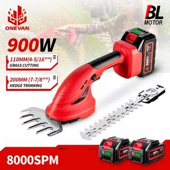 ONEVAN 2 в 1 электрический кусторез 20000 об/мин беспроводной садовый кусторез прополка обрезка бытовая газонокосилка для Makita 18 В аккумулятор Without Battery
