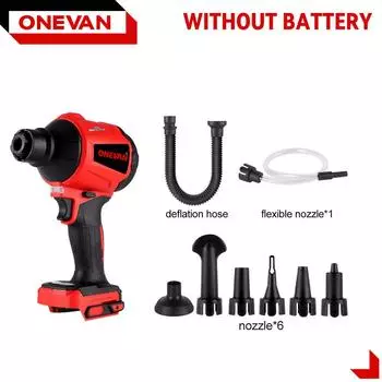 ONEVAN 80000 об/мин бесщеточный электрический воздуходув беспроводной очиститель подметальная машина перезаряжаемый пылеуловитель для батареи 21 В 18 В Without Battery