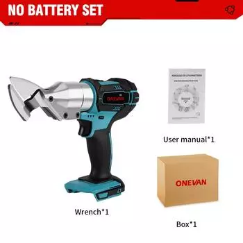 ONEVAN 800W 588NM беспроводные электрические ножницы металлическая шерсть режущие инструменты алюминиевый сплав нержавеющая сталь резак для Makita аккумулятор Without Battery