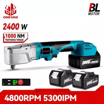 ONEVAN бесщеточный электрический гаечный ключ с храповым механизмом 1/2 1000 Нм для снятия гайки 4800 об/мин электроинструмент для ремонта автомобиля для аккумулятора Makita 18 В Without Battery