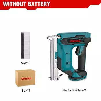 ONEVAN Бесщеточный электрический гвоздезабивной пистолет 1022J беспроводной степлер каркасный гвоздезабивной инструмент мебельный инструмент литиевая батарея для Makita 18 В Without Battery