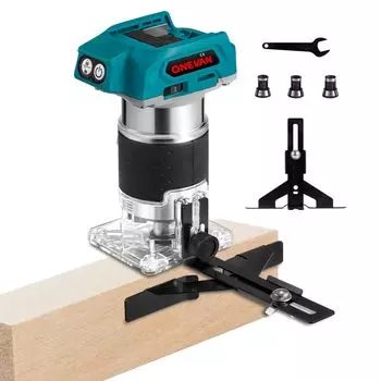 ONEVAN Electric совместим с электрическим фрезером Makita Woodworking, бесщеточный, прозрачный алюминий для снятия фасок и прорезки пазов, продано
